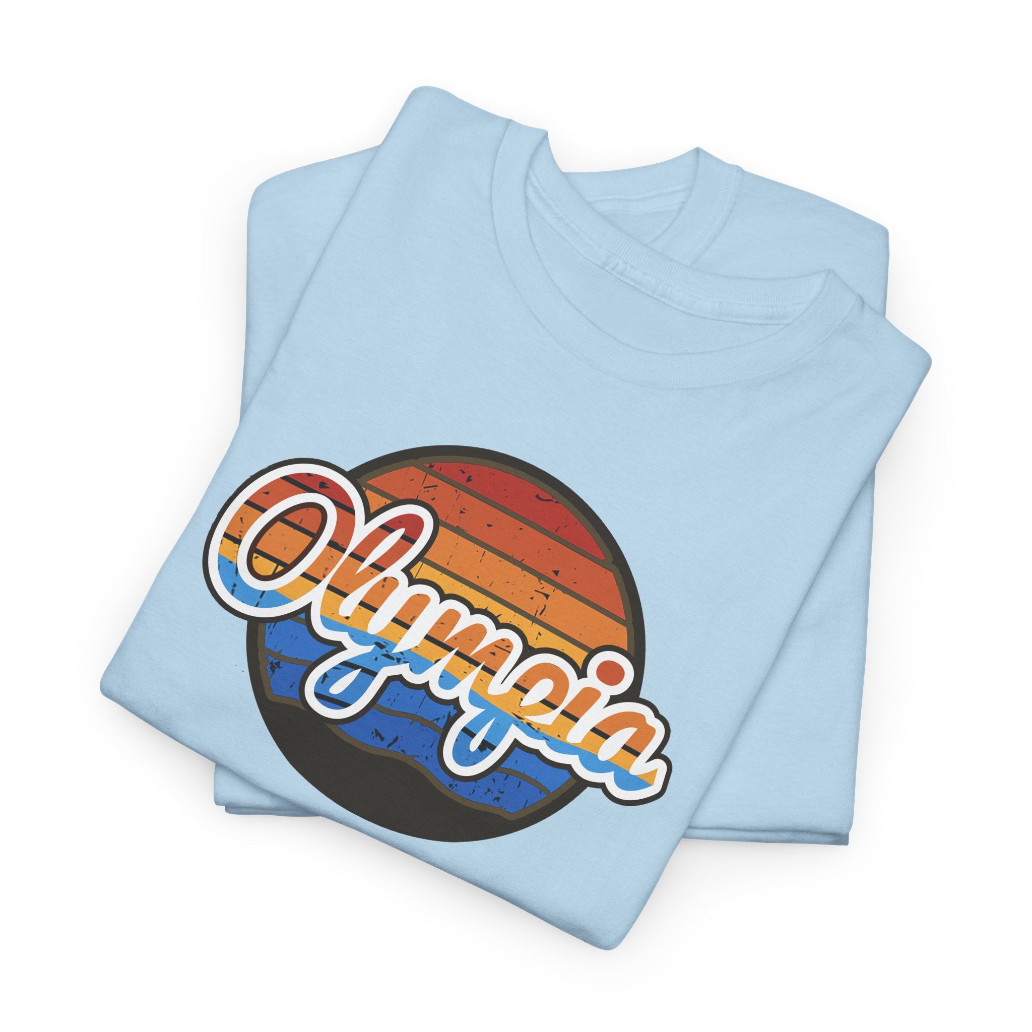 Olympia Retro Sunset Adult T-shirt