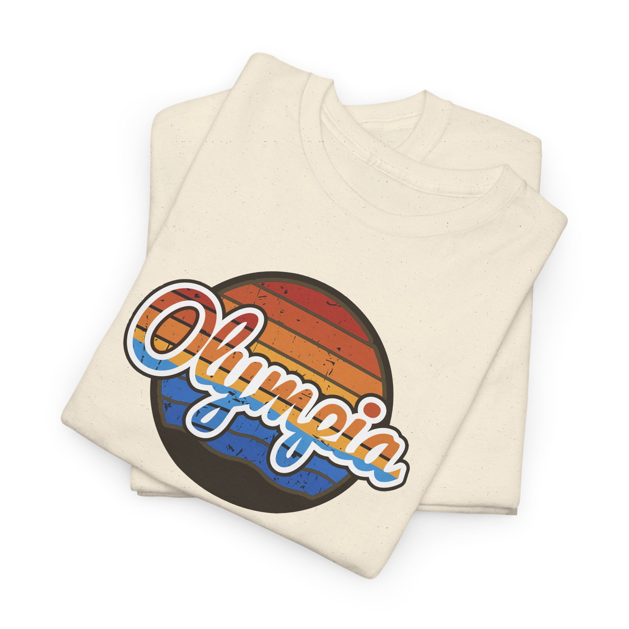 Olympia Retro Sunset Adult T-shirt