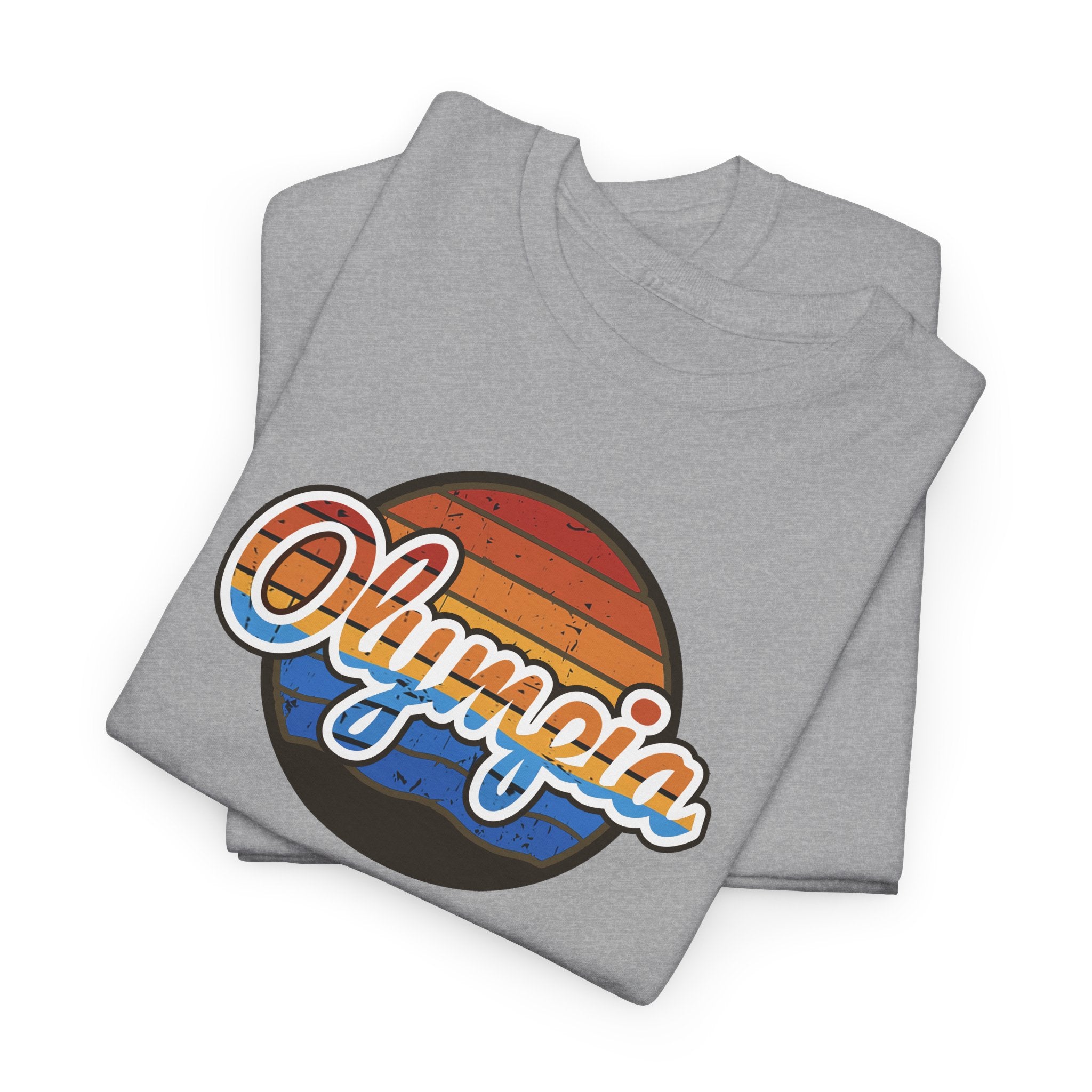 Olympia Retro Sunset Adult T-shirt