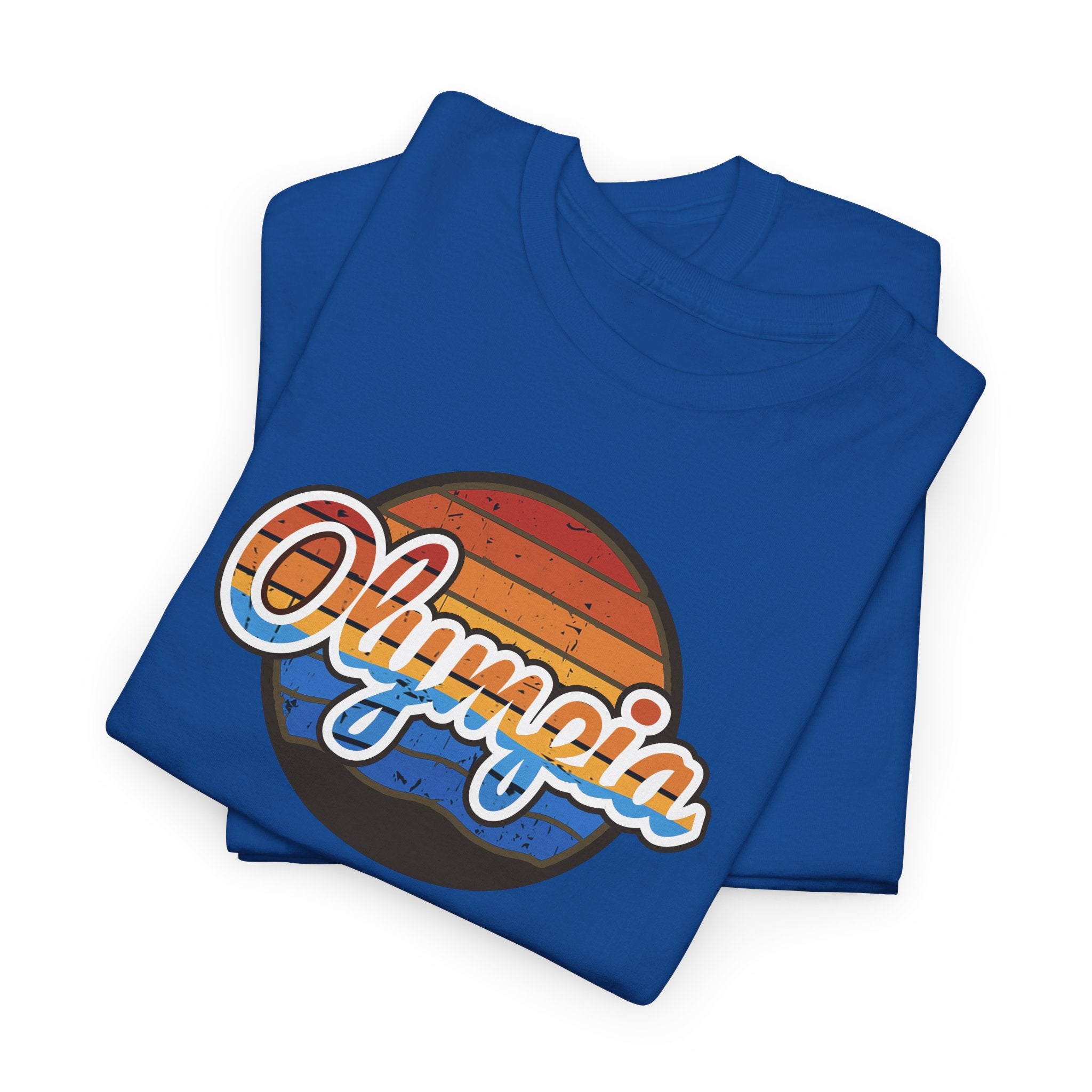 Olympia Retro Sunset Adult T-shirt