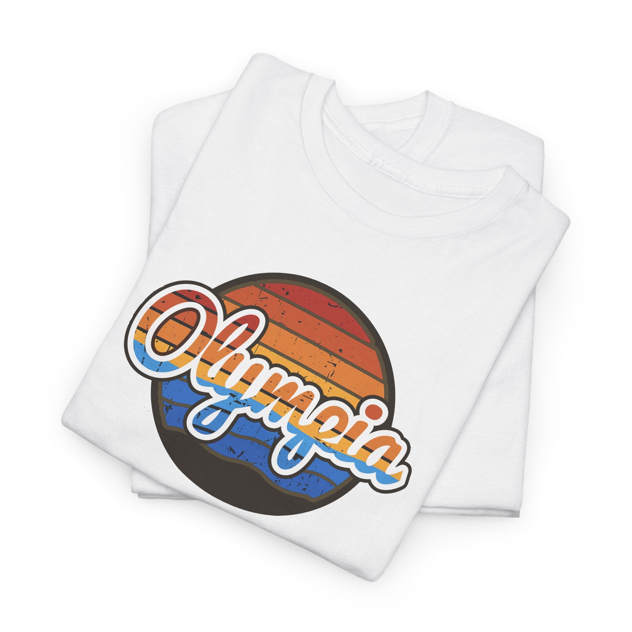 Olympia Retro Sunset Adult T-shirt