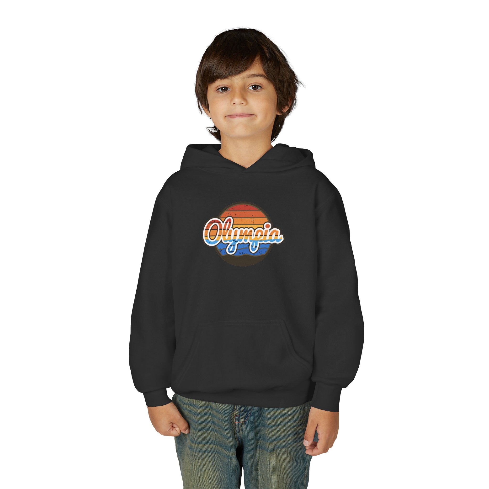 Olympia Retro Sunset Hoodie - Kids/Youth