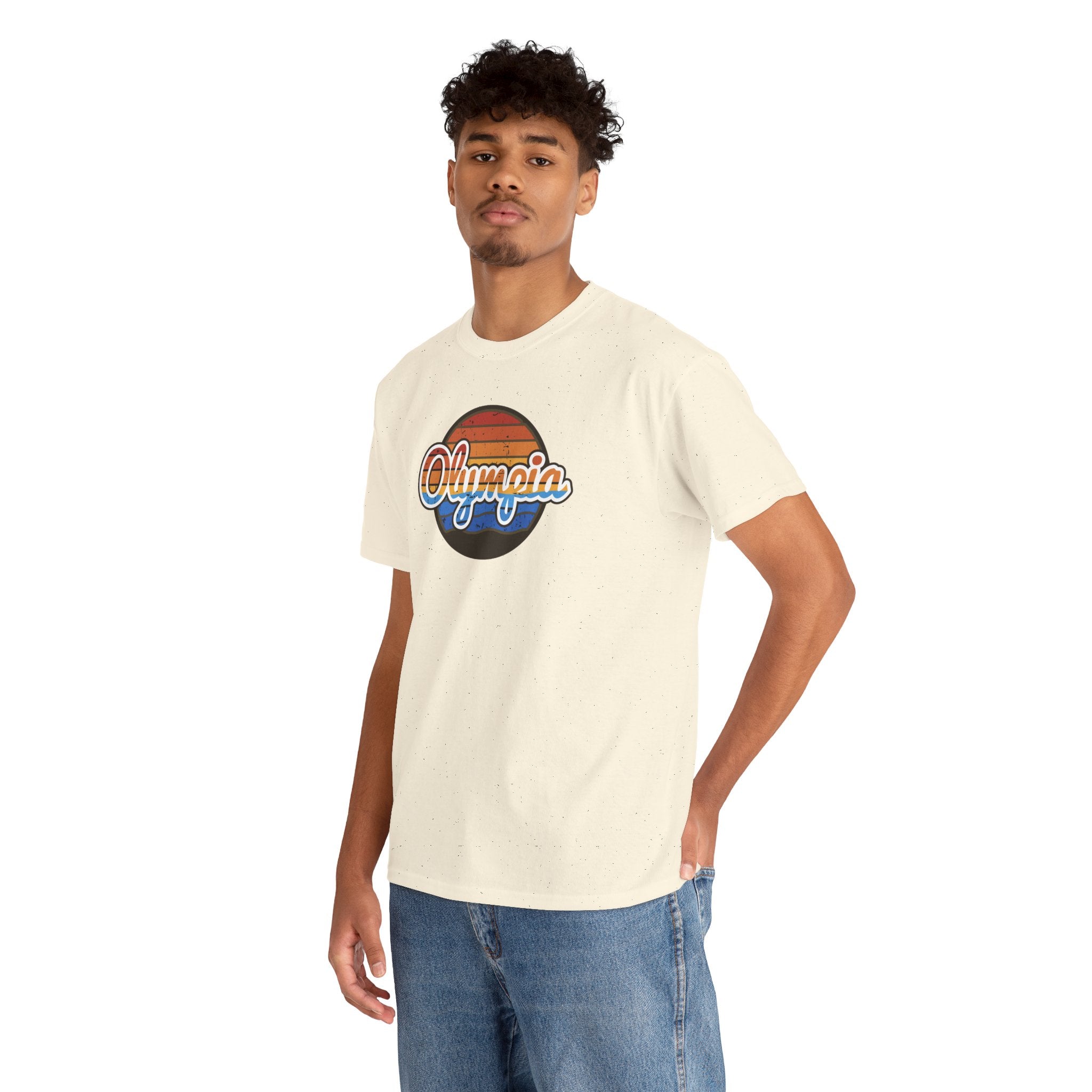 Olympia Retro Sunset Adult T-shirt