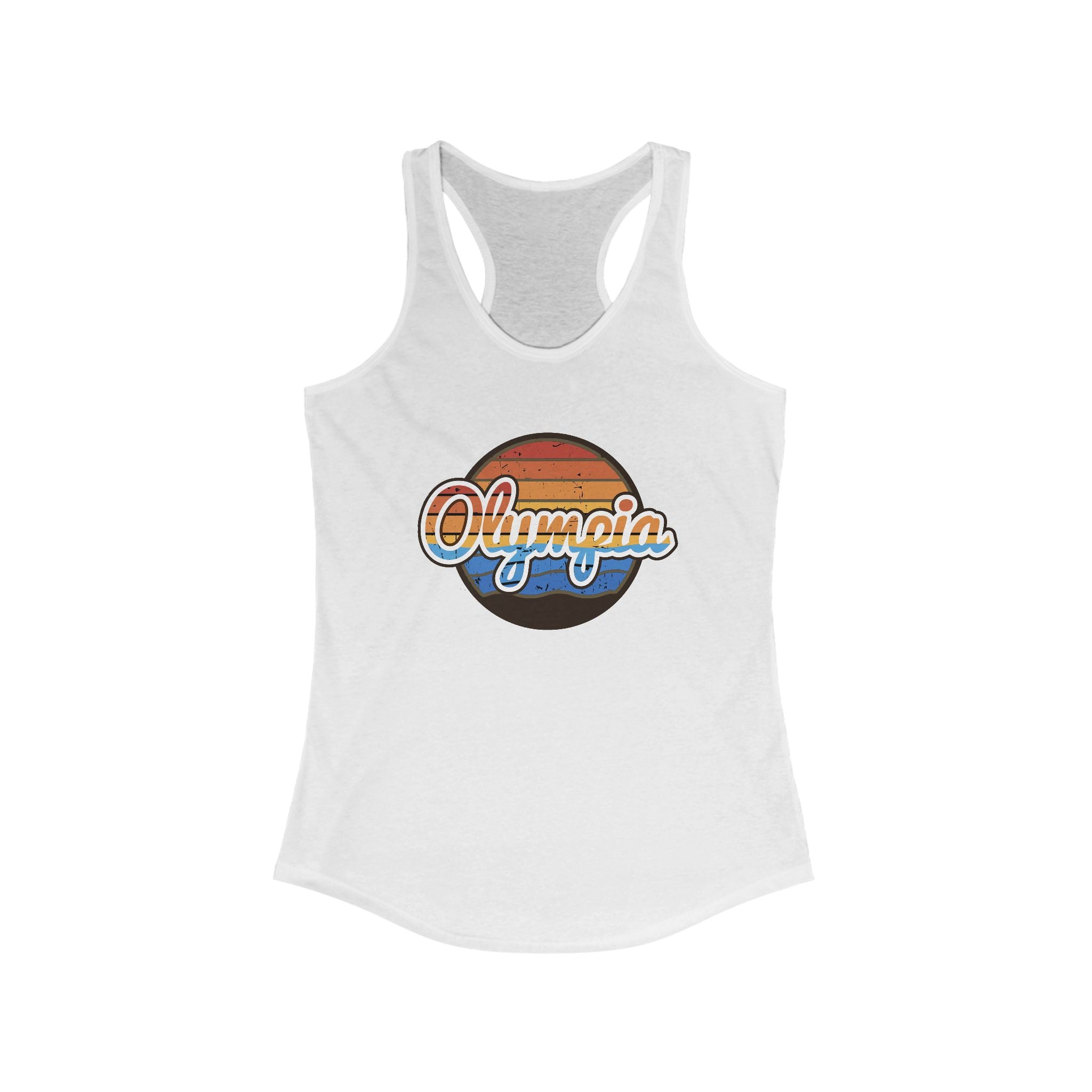 Olympia Retro Sunset - Women's Racerback Tank Top