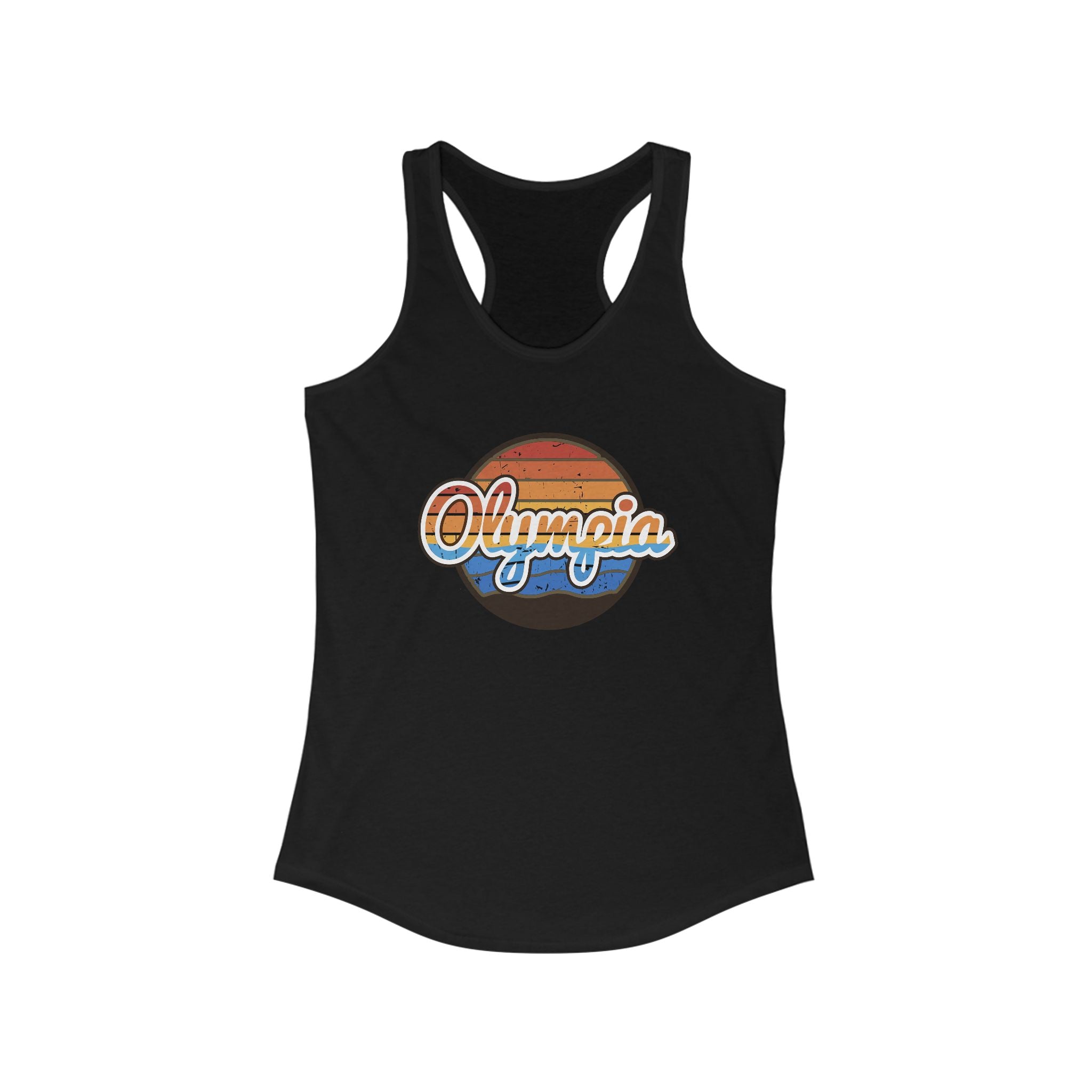 Olympia Retro Sunset - Women's Racerback Tank Top