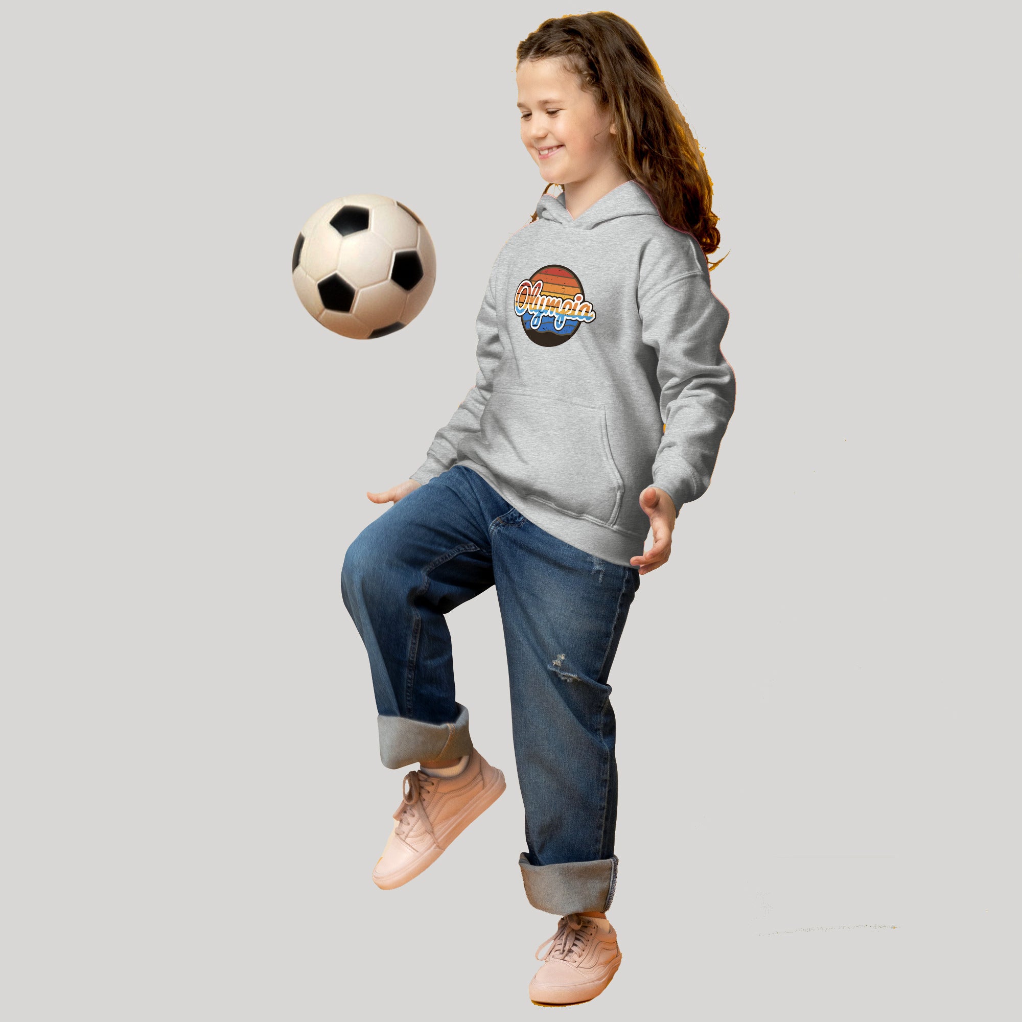 Olympia Retro Sunset Hoodie - Kids/Youth
