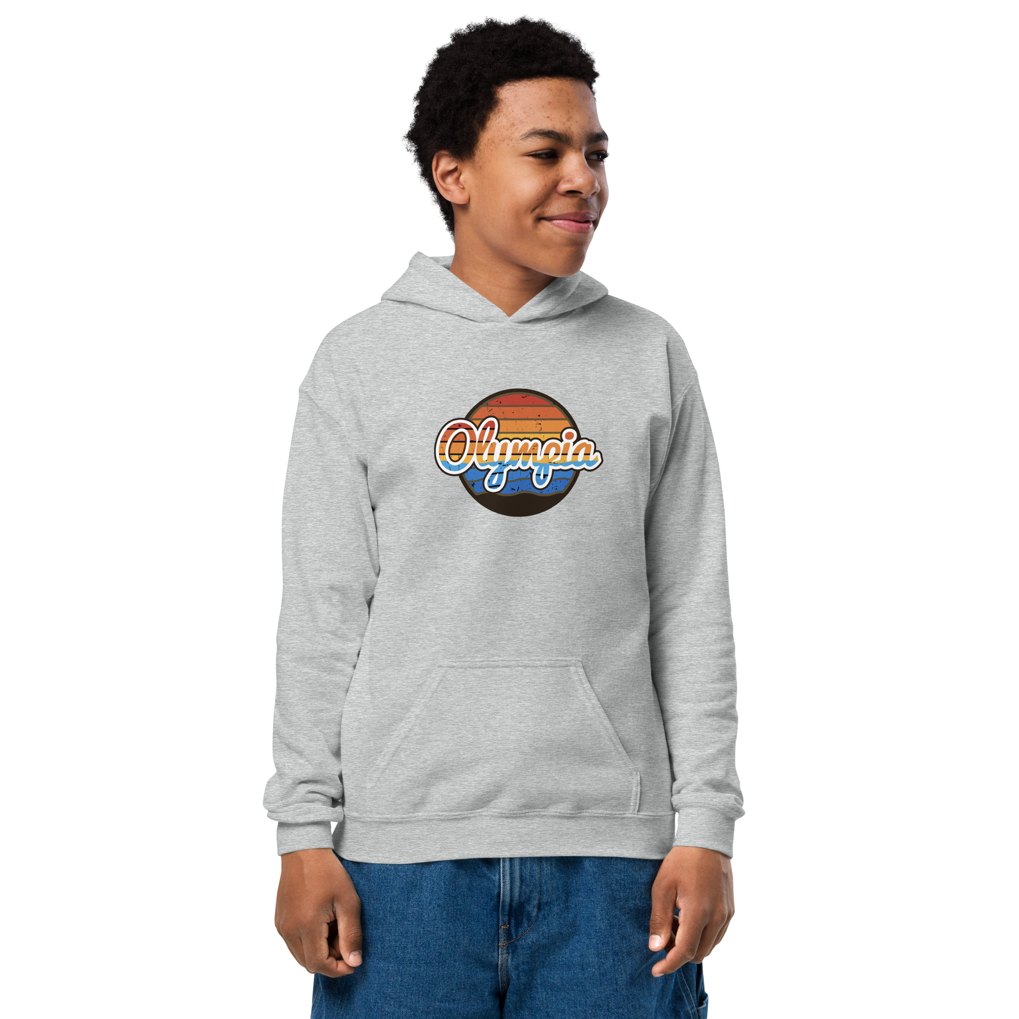 Olympia Retro Sunset Hoodie - Kids/Youth